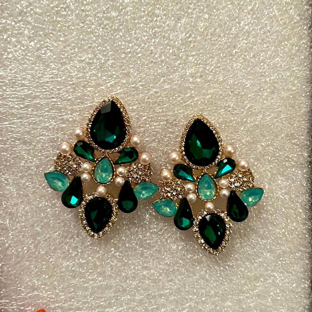 Colorful Glass Crystal Earrings